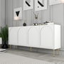 Hanah Home Lyon 80 Consola Blanco y Dorado